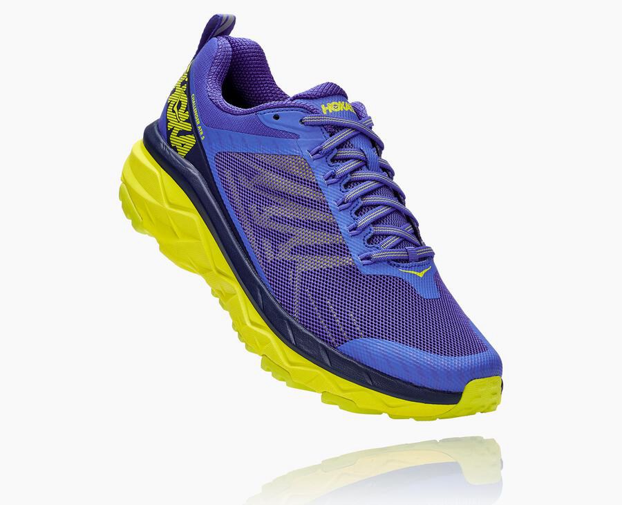 Zapatillas Trail Hoka One One Hombre - Challenger Atr 5 - Azules/Verde - QOJ759028